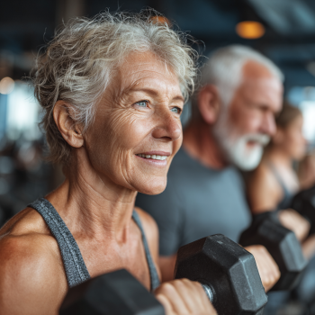 Інструктор працює з людьми похилого віку